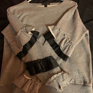 Jcrew ruffle sweater